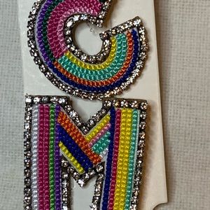 Simply Southern Initial Monogram Letter Brooches C and M